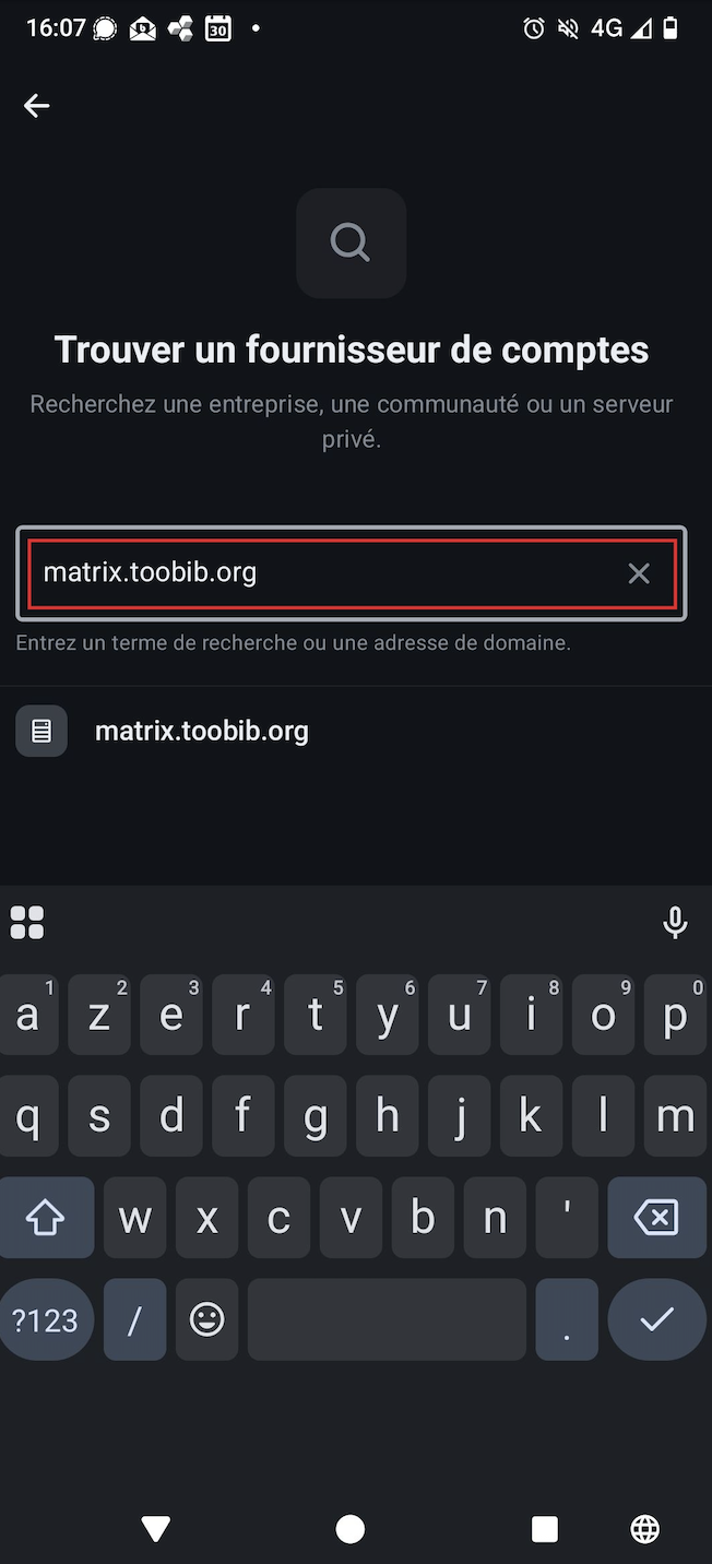 FreeOTP - écran principal